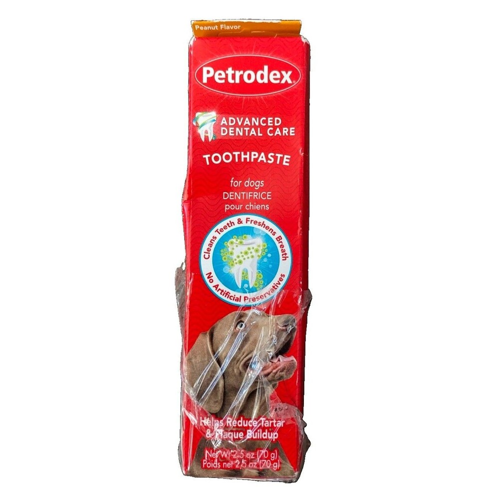 Petrodex Dog Natural Toothpaste Peanut Butter Flavor Tartar Control 2.5 oz